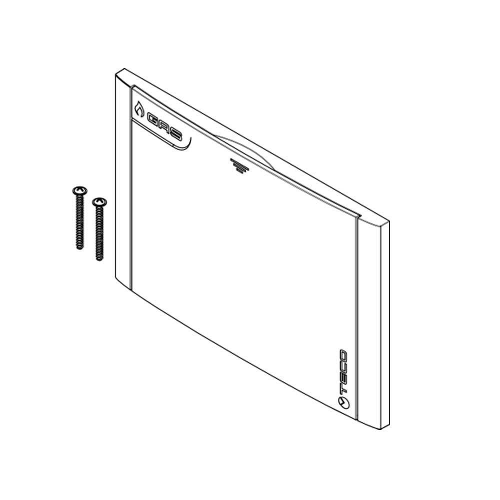 Placca di copertura Teco 196x120mm gas bianco