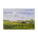 William Merritt - Póster decorativo con diseño de persecución en el barco de aterrizaje en el barco, arte de pared para sala de estar, dormitorio, oficina, decoración del hogar, 20 x 30 cm