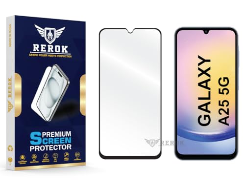 Image of Gorilla Tempered Glass Screen Protector Compatible with Samsung Galaxy A25 5G [Pack of 1] | Edge-to-Edge, Bubble-Free, Case Friendly, Easy Installation Kit