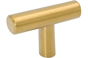 Goldenwarm 10 Pack Gold Brushed Brass Dresser Pulls
