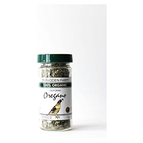 McFadden Farm Organic Oregano, Dried Herb, Grown and packed in the U.S.A., 0.42 oz. in glass jar Cover