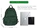GAMLFL Green Canvas Backpack for Women Retro Aesthetic Rucksack Basic Backpack for High School/College Students Travel Laptop Bag