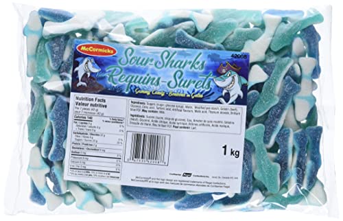 McCormicks - Sour Sharks - Gummies - Bulk Candy, 1 Kilogram