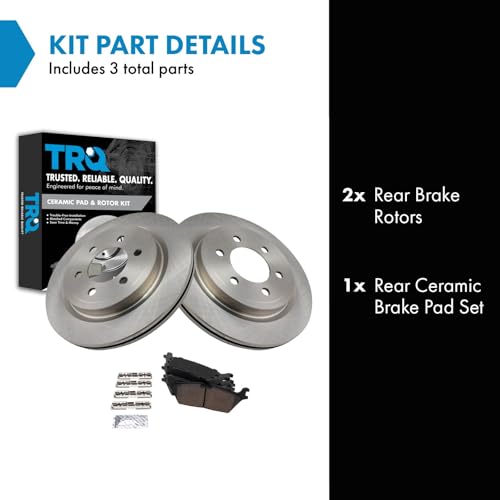 Image of TRQ Rear Brake Pad and Rotor Set Ceramic