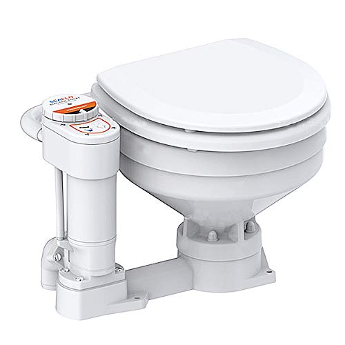 SEAFLO 12V Electric Twist Flush Marine Toilet Boating Head