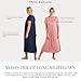 Miss Elaine Tricot Nightgown, Long Sleep Dress With Comfortable Lightweight Fabric, Flutter Sleeves (Medium, Dark Cherry)