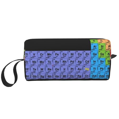 Borsa per il trucco per la ricezione per cosmetici da viaggio da toilette per portatile Organizer Tavola periodica