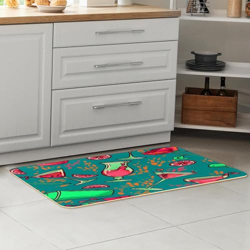 Alfombrillas de cocina de dise&ntilde;o absorbente para pasillo y cuarto de lavado 7