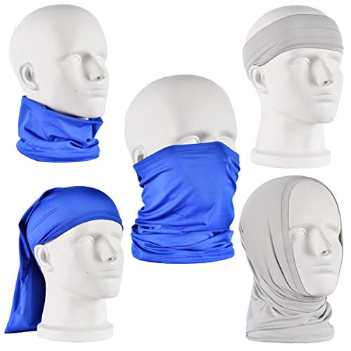 Image of UV Face Cover Neck Gaiter Mask Dust Protection Magic Scarf Wind Bandana Balaclava for Summer Running Fishing 4 PCS