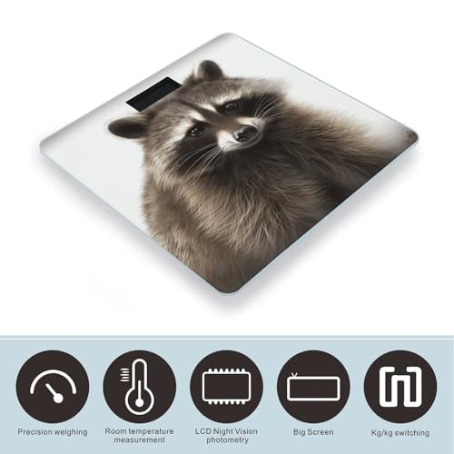 Báscula para baño con pantalla LCD y vidrio templado miniatura 3