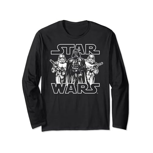 Star Wars Darth Vader & Stormtroopers Outline Manga Larga