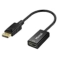 Moread 4K DisplayPort (DP) to HDMI Adapter, Uni-Directional Gold-Plated Display Port Computer to HDMI Screen Converter (Male to Female) Compatible with HP, Dell, Lenovo & More, Passive - Black