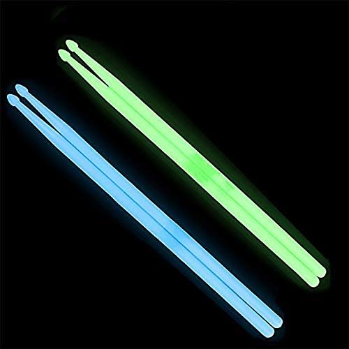 YiPaiSi5A Luminous Light Up Drum Sticks, Luminous Light Up Drumsticks, Bright Luminous Glow in The Dark Drumsticks, Bright Light Up Drum Sticks (Blue)