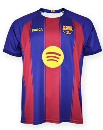 FC BARÇA Camiseta 2025/2026 Oficial con Licencia | RÉPLICA Personalizable FÚTBOL Adulto Hombre | AZULGRANA Tallas S-XXL Nueva Temporada (FR/ES, Letras, L, Regular, Regular, Rojo)