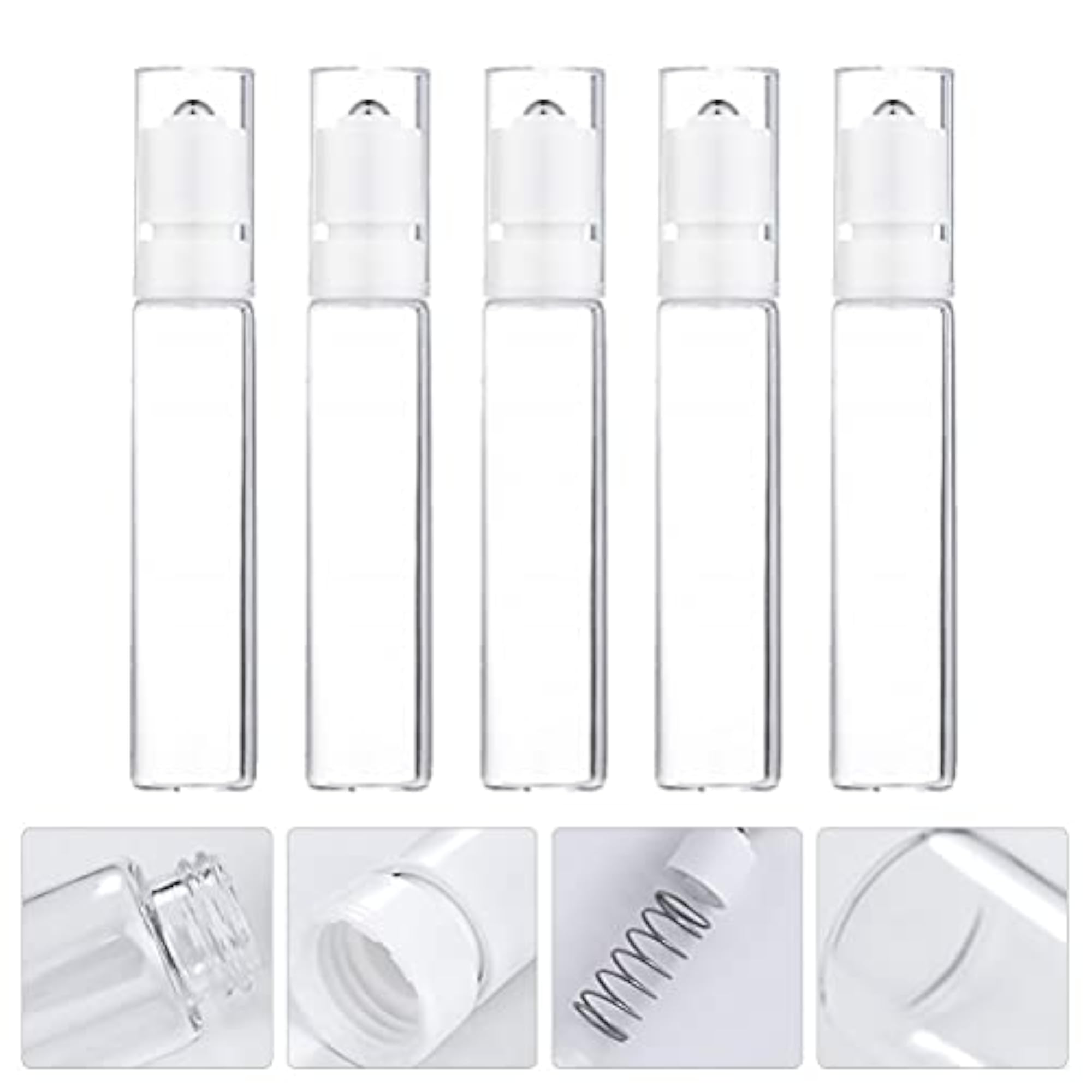 5pcs 20ml Essential Oil Aromatherapy Glass Roller Bottles