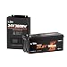 LiTime 24V 100Ah Bluetooth Low-Temp Protection LiFePO4 Battery with 24V 3000W All-in-One Solar Inverter Charger 60A MPPT Solar Controller,4000+ Cycles 100A BMS for RV, Trolling Motor, Marine, Off-Grid