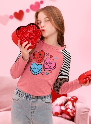 Image of BesserBay Girls St Patrick's Day Raglan Shirt Irish Sequin Lucky Stripe Shamrock Graphic Top 4-14 Years