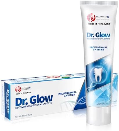 Dr. Glow Adult Cavity Repair Toothpaste, Cavity Reversing Hydroxyapatite Toothpaste, Cavity Filler for Tooth Remineralization, Tooth Decay Treatment Repair, Enamel Repair Cavity Remover, Fluoride Free