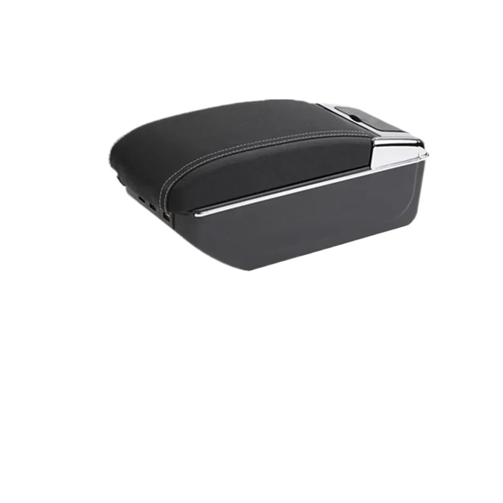 Ggwqoops Car Armrests For Seat For Ibiza 6j 6L Car Armrest Retrofit Parts Storage Box Accessories Interior Details Armrest Box(C white line 7USB)