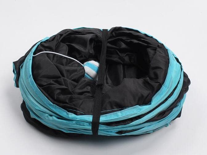Webeasy Cat Tunnel 3-Ways Collapsible Cat Toy Tunnel Tube 25 cm high Cat Interactive Toy for Indoor Cats Extended Game Tunnel for Cats, Puppies, Kittens, Rabbits, Dogs(Light Blue)