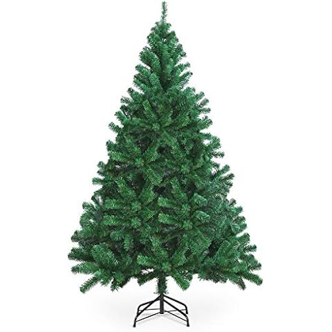 OUSFOT 6ft Christmas Tree with Reusable Oxford 600D Storage Bag PVC PE 815 Branches Foldable Metal Stand Artificial Xmas Decoration Cover