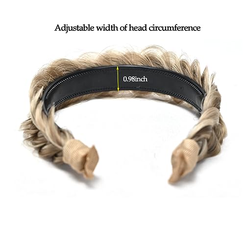 Sthejfb Wide Braided Headband Hoop Fashion Hair Accessories Elastic Non-Slip Band For Women And Girl (Goledn Brown) #TOP2