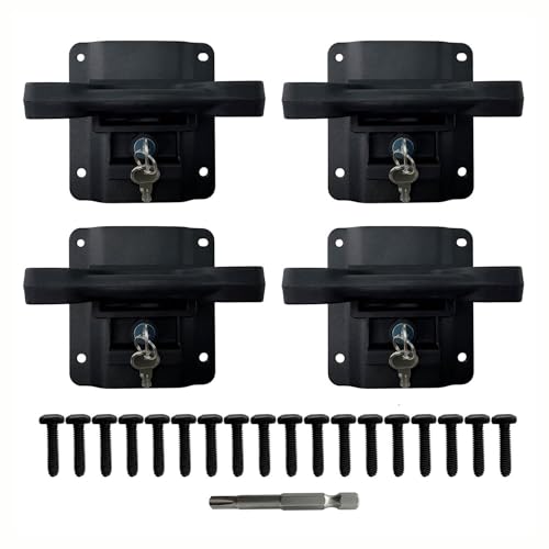 F-Lptstor Truck Bed Box Anchors, Tie Down Clips and Plates for Ford 2015-2025 F150 F250 F350 Truck Bed Accessories (4 Pcs), Replaces FL3Z-99000A64-B (Tie Downs & Plates)