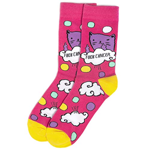 Lavley F Cancer Kitty Socks for Patients and Survivors
