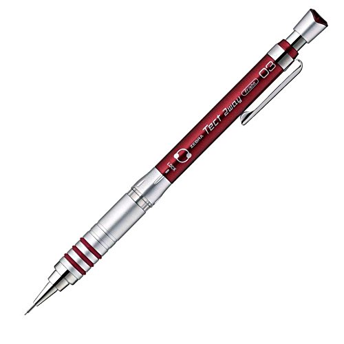 ZEBRA Ołówek mechaniczny, Tect 2-drożny, 0,3 mm, czerwony (MAS41-R)
