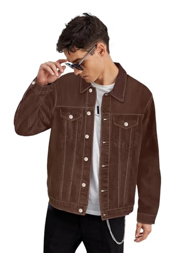 Image of Urbano Fashion Men's Regular Fit Washed Full Sleeve Denim Jacket