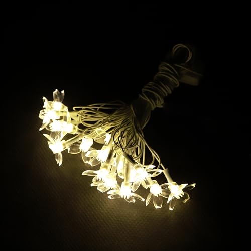 Image of Lexton 2 Meter 16 LED Silicon Flower Fairy String Festival Lights Indoor Outdoor Home Decoration Series for Diwali, Christmas, Wedding, Party, Home - (Warm White Pack of 1)