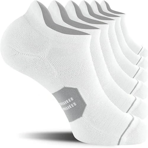 6 Pairs Men'S Summer Breathable Non Slip Ankle Boat Socks Running Outdoor Fitness Sport Socks