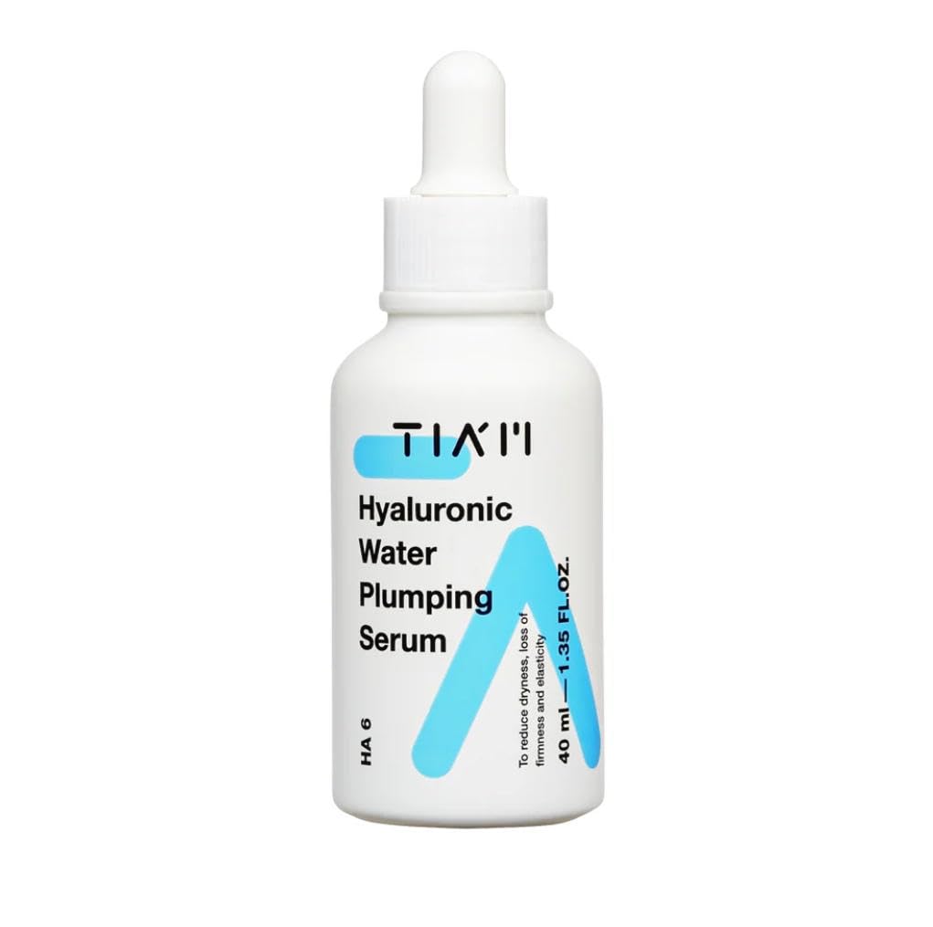 TIAM Hyaluronic Water Plumping Serum | Hydrating Hyaluronic Acid Serum for Face w/Panthenol | Korean Skincare Hyaluronic Acid Face Oil | Hyaluronic Serum Skin Care (Pack of 1, 1.35 Fl. oz.)