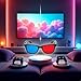 4Pcs Red and Blue 3D Glasses Universal TV Movie Dimensional Video Frame 3D Glasses DVD Game Glass 3D Style Glasses for 3D Movies Games,3D Viewing Glasses,Light Simple Design,Accessories