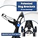 ULTIMATE 4 Wheel Golf Push Cart, Lightweight Folding Golf Trolley Roller w/Scorecard/Cup/Umbrella/Golf Bag Holder & Cooler Bag, Upper Bracket w/Elastic Strap, Foot Brake & Adjustable Handle (Blue)