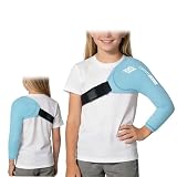 ComfiTECH Youth Shoulder Arm Ice Pack Wrap for Young Pitchers, Ice Arm Sleeve for Teen Volleyball Players, Flexible Cold Application for Throwing Recovery, Elbow Joint & Muscle Comfort, Small