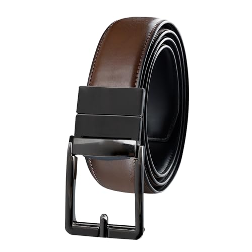 Men's Two-in-one Reversible Custom Fit Easy Adjust Compression Buckle Belt