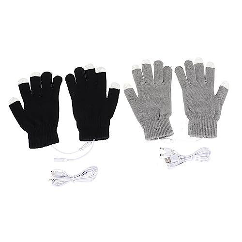Guantes de calefacción USB para teletrabajo y oficina de invierno con pantalla táctil
