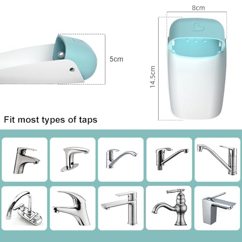 Image of Generic Faucet Extender for Toddlers and Kids, Universal Sink Faucet Extender for Kitchen and Bathroom, Fun Hand-Washing - 2 Packs, blue & pink