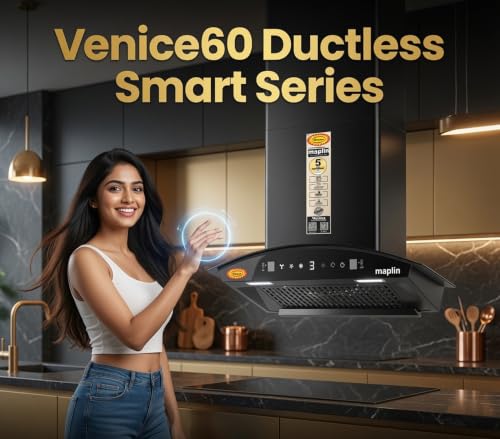 Image of Filterless Kitchen Chimney Model Ductless Venice in 75 cm with Auto Clean Filterless
