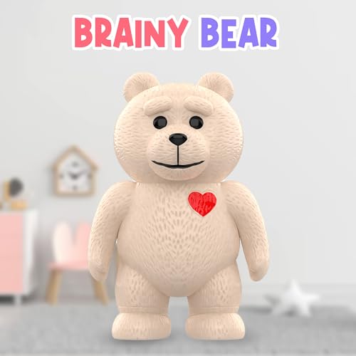 Image of ToyBharat Talking Brainy Bear is a Fun, Interactive Electronic pet Toy for Kids with Music, Voice Repeating, and Talking Features. A Multicolour Battery-Operated Toy and for Kids Aged 3+.