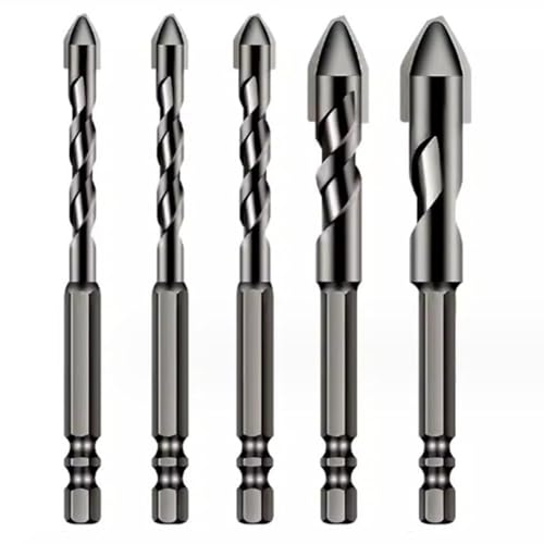 Special Crooked Tip Eccentric Drill Bit Set, High-Strength Eccentric Twist Drill Bit, Tilted Twist Eccentric Drills for Concrete Masonry Metal Glass