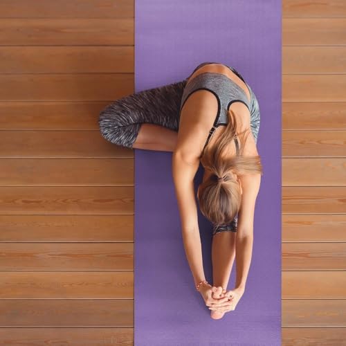 Image of Anshika Enterprises Exercise & Yoga Mat for Women and Men, High Density, Anti-Slip /Skid /Split Yoga Mat for Home, Outdoor, Gym Workout and Flooring Fitness Mat with strap (24x72 Inches) (4MM, PURPLE)