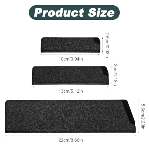 3PCS 4/5/8 Inch Chef Knife Sheath Universal Knifes Edge Guard Set, Non-bpa Kitchen Knifes Guards, Waterproof Abrasion Resistant Felt Lined Knives Cover Sleeves Knife Protectors, Gentle on Your Blades