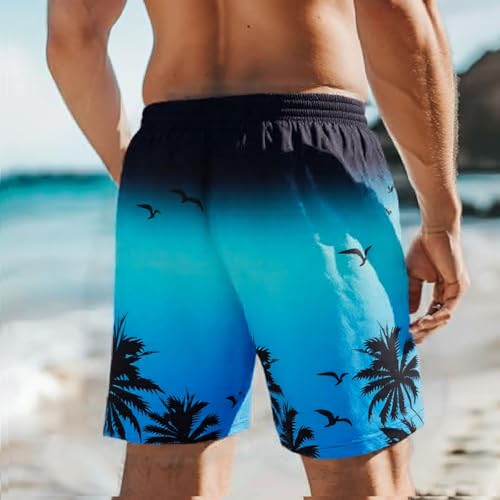 Mens Swim Trunks Quick Dry Beachwear Drawstring Waist Summer Vacation Water Sports Activities Lightweight Beach Shorts2