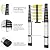 Aluminum Telescoping Ladders?EN131 Standards Multi-Purpose Folding Aluminum Extension Ladder,Bearing Weight:150kg(12.5Ft/3.8M)
