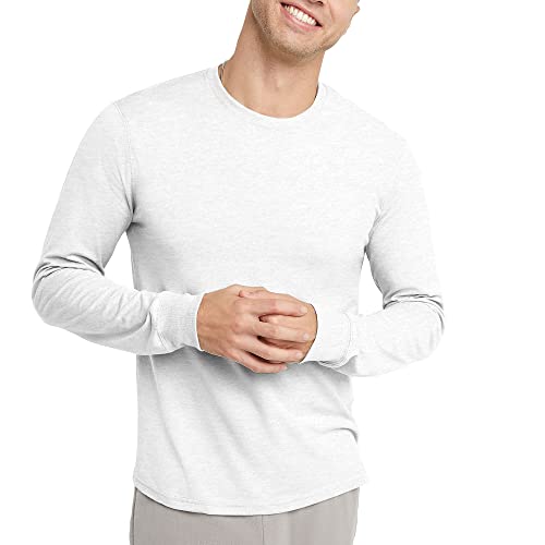 Hanes Men's Originals Long Sleeve Cotton T-Shirt, Classic Crewneck Tee for Men, Available in Tall