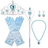 Orgrimmar Princess Dress Up Accessories Gloves Tiara Crown Wand Necklaces Presents for Girls Princess Cosplay Costume Accessories