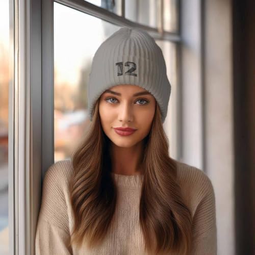 Bonnet 12 number cuffed beanie gris heather grey mode urbaine et skate - 3