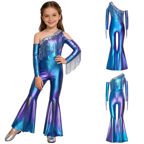 Disfraz completo para niña Sywiyi con mono metálico miniatura 6